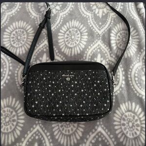 Michael Kors Black Star-Print Crossbody Camera Bag